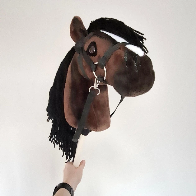 Хобіхорс коричневий кінь на палиці - Hobby horse з вуздечкою А4 - изображение 2