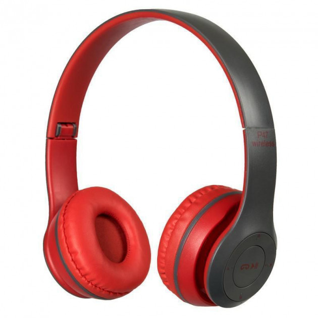 Беспроводные Bluetooth наушники MDR P47 BT microSD Mp3 Red/Gray купить ...