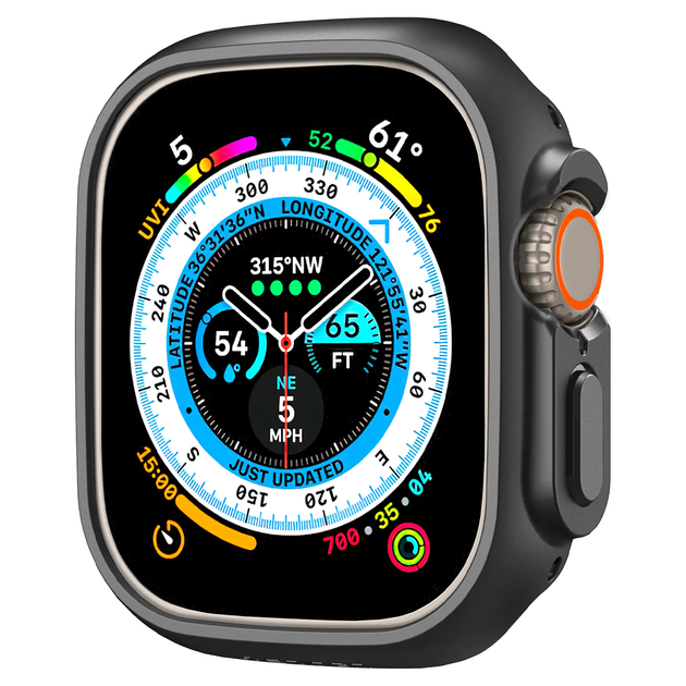 Чехол-накладка Spigen ACS05458 для Apple Watch Ultra (49mm), Thin Fit, Black - изображение 11