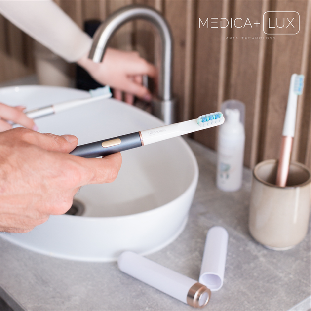 Отбеливающая звуковая зубная щетка Medica+ Lux 10Х Portable Grey - изображение 3