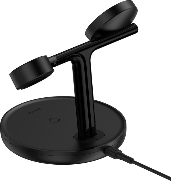 Bezprzewodowa stacja ładowania Baseus Swan do iPhone, Apple Watch i Apple AirPods Black (WXTE000101) - obraz 5