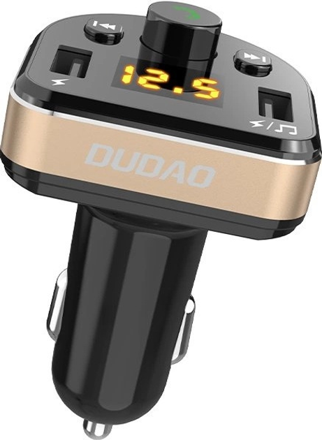 Transmiter FM Dudao R2Pro MP3 3.1 A 2 x USB-A Black (6970379615744) - obraz 3