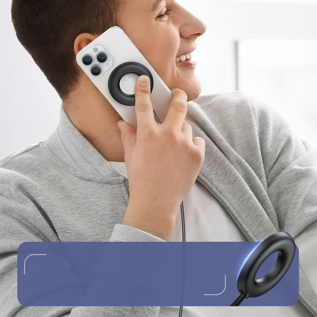 Бездротовий зарядний пристрій JOYROOM Magnetic Wireless Charger 15 Вт Black (JR-WQM03) - зображення 9