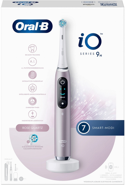 Електрична зубна щітка Oral-B iO 9N Рожева + Brush Head + TC (4210201408390) - зображення 3