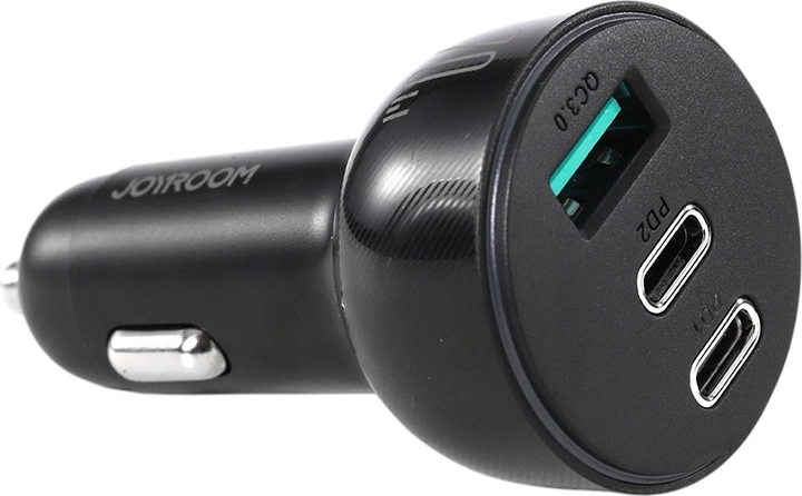 Ładowarka samochodowa JOYROOM JR-CL26 2 x USB-C 1 x USB-A 70 W Black (6956116701819) - obraz 9