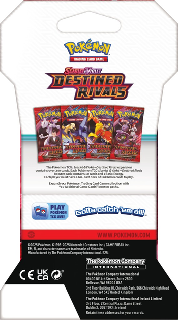 Dodatek Pokémon TCG: Scarlet & Violet - Destined Rivals - Sleeved Booster Box 24 szt (0196214111240) - obraz 6