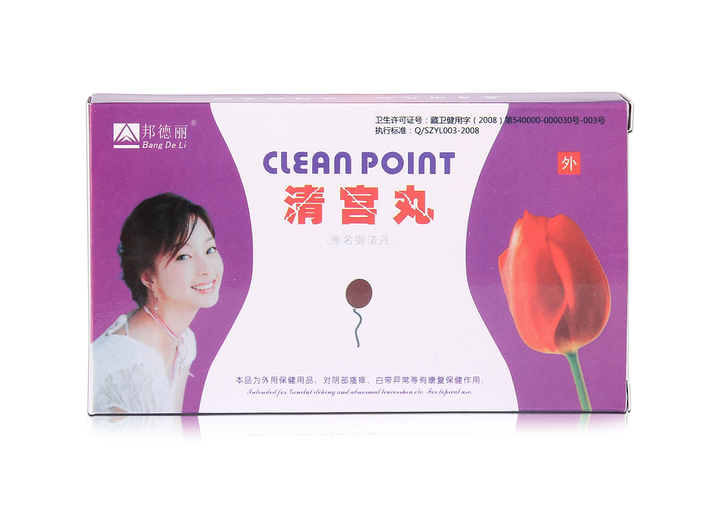 Китайські фітотампони Bang De Li "Clean Point" гінекологічні лікувальні тампони клін поінт на травах для жінок, ваакумовані (6 шт) - зображення 2