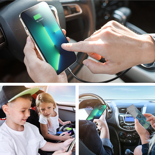 Автомобільний зарядний пристрій з подовжувачем Joyroom JR-CL03 Pro 5 x USB-A 45 Вт 1.5 м Black (6956116735463) - зображення 7
