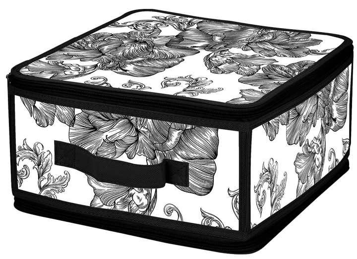 Кошик Idea Home DB-24 Anthracite Flowers 30x28x15 см DB-24 прям. з/кр з/блиск Anthrac - Фото 1 Кошик Idea Home DB-24 Anthracite Flowers 30x28x15 см DB-24 прям. з/кр з/блиск Anthrac - зображення 1