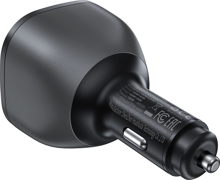 Ładowarka samochodowa Acefast B14 USB-A + 2 x USB-C 165 W Black (6974316282938) - obraz 3