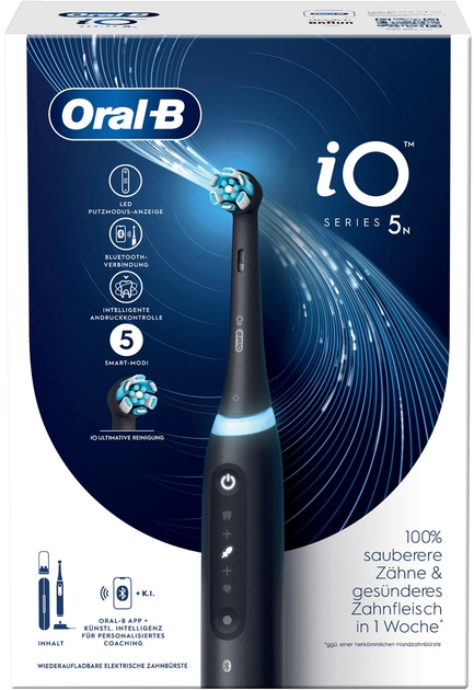 Elektryczna szczoteczka do zębów Oral-B iO 5N Czarna + TC (4210201415107) - obraz 3