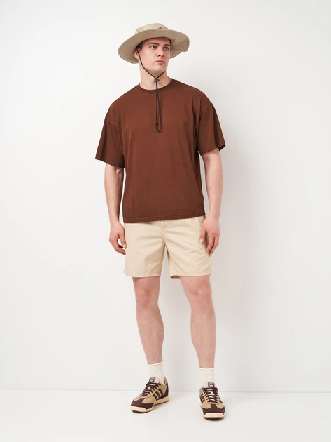 Футболка хлопковая длинная мужская H&M 1074658_кор L Коричневая (KAY2000001582756) - изображение 3