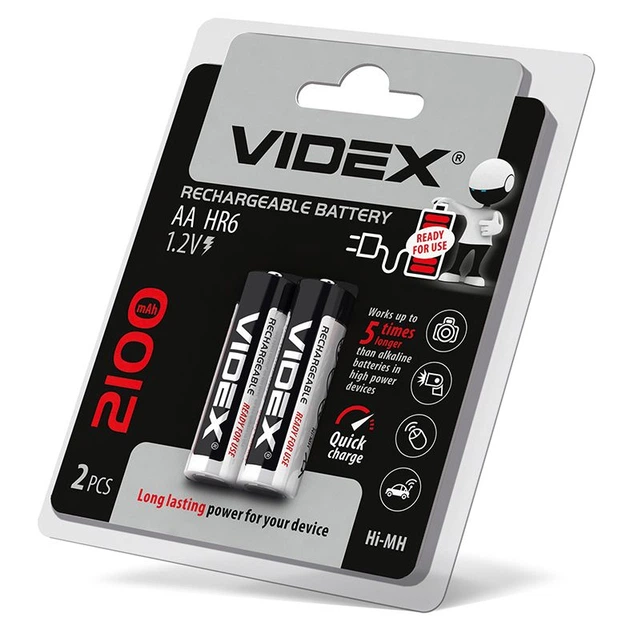 Аккумулятор Videx HR6/AA 2100mAh - Фото 2 Аккумулятор Videx HR6/AA 2100mAh - изображение 2