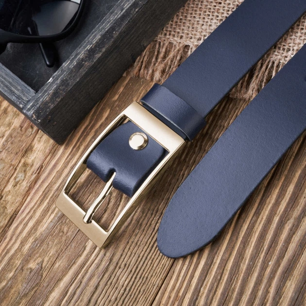 Ремінь жіночий шкіряний Paolo Peruzzi PG-02-DBZ 120 см Темно-синій (5905567215216) - зображення 2