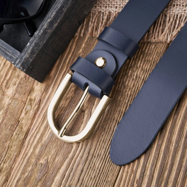 Pasek damski skórzany z klamrą Paolo Peruzzi PG-01-DBZ 90 cm Granatowy (5905567215100) - obraz 4