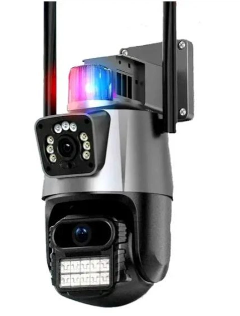 Уличная охранная поворотная WIFI камера Generic Dual Lens Zoom 8MP сирена, зум, iCSee удаленным доступом онлайн - Фото 1 Уличная охранная поворотная WIFI камера Generic Dual Lens Zoom 8MP сирена, зум, iCSee удаленным доступом онлайн - изображение 1