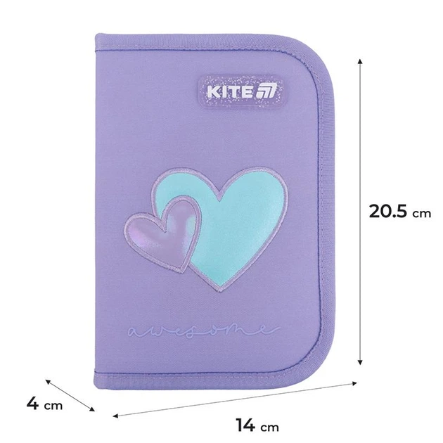 Пенал без наповнення Kite Awesome K25-622-5, 1 відділення, 2 відворот - изображение 2