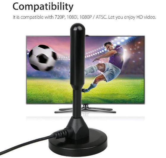 ТВ-антена для Т2 з посиленням телевізійна антена DVB-T2 антена HDTV TV Antenna Mini 1080p - зображення 4
