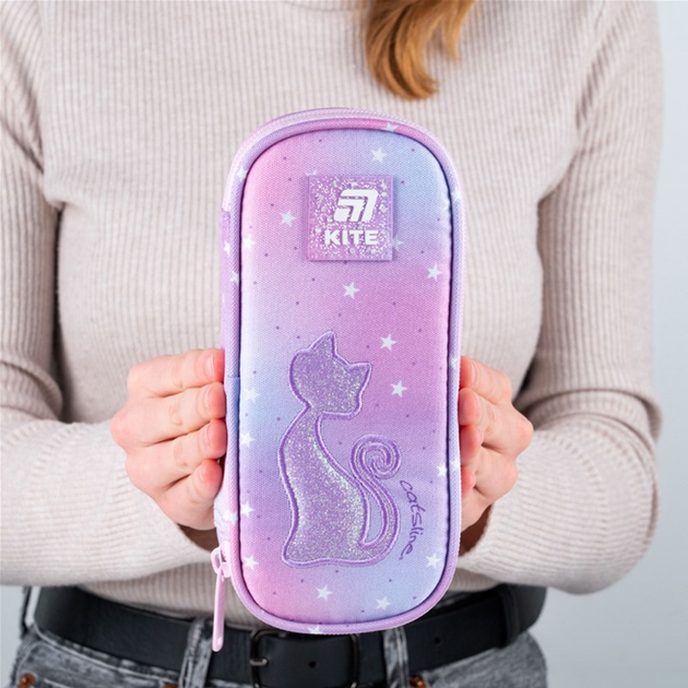 Пенал шкільний Kite Catsline 21x8.5x4.5 см Фіолето-рожевий (K25-662-19) - зображення 6