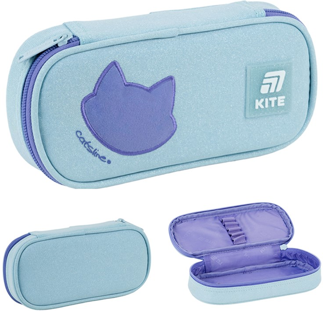 Пенал шкільний Kite Catsline 21x8.5x4.5 см Бірюзовий (K25-662-5) - зображення 2