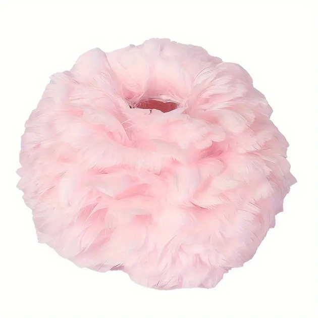 Декоративный Абажур из перьев для спальни и гостиной Pink - изображение 5