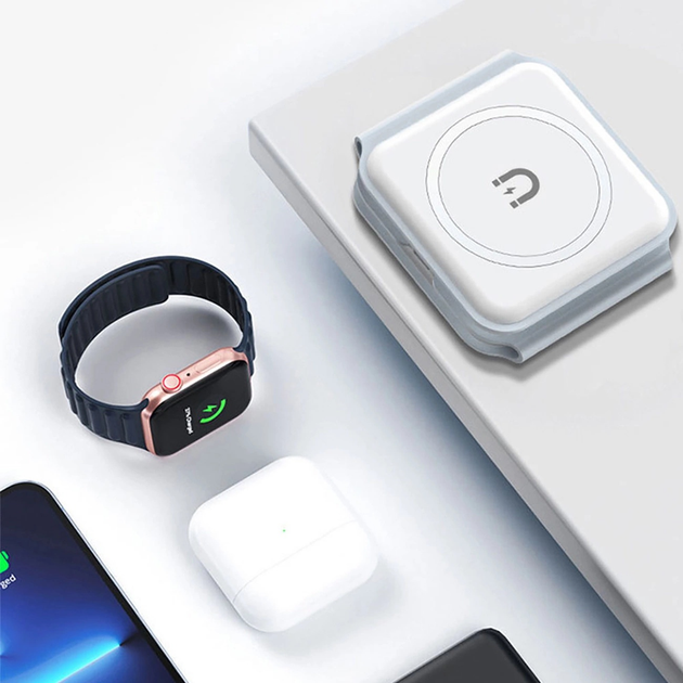 Stacja ładująca Dudao A11N 15 W 3-in-1 z kablem USB-C - USB-C White (6973687249489) - obraz 5