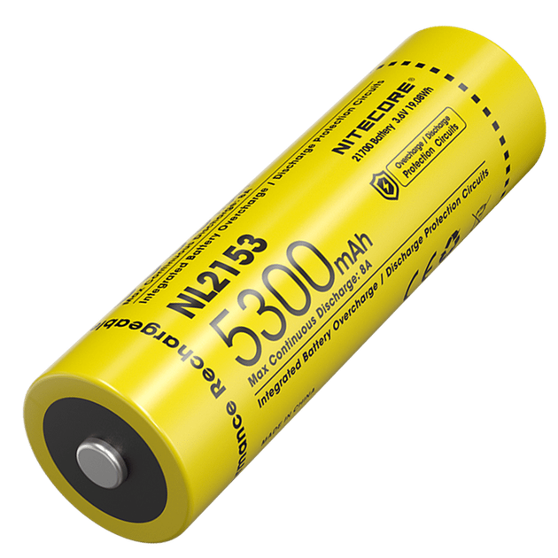 Акумулятор літієвий Li-Ion 21700 Nitecore NL2153 3.6V (5300mAh), захищений - Фото 1 Акумулятор літієвий Li-Ion 21700 Nitecore NL2153 3.6V (5300mAh), захищений - изображение 1