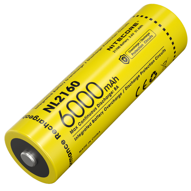 Акумулятор 21700 (6000mAh) Nitecore NL2160 - Фото 1 Акумулятор 21700 (6000mAh) Nitecore NL2160 - зображення 1
