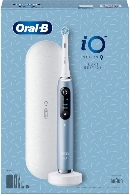 Електрична зубна щітка Oral-B iO 9 Luxe Edition Синя + Brush Head + TC (4210201421900) - зображення 3
