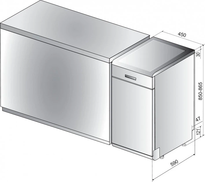 Посудомоечная машина HOTPOINT ARISTON HSFO 3T235 WC X - изображение 2