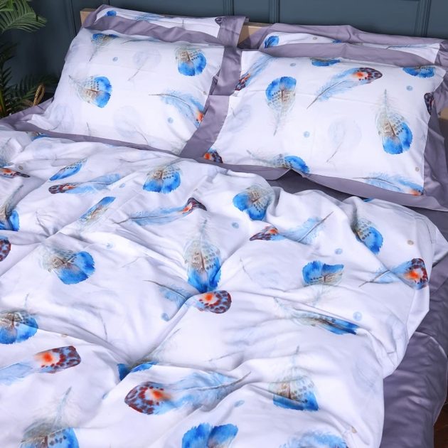 Підковдра MirSon Satin print Elit Azure Jay 143х210 від Rozetka на платформі USKIDKA Акція на Підковдра MirSon Satin print Elit Azure Jay 143х210 від Rozetka