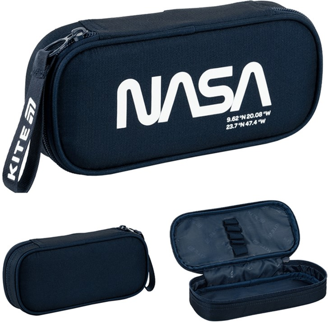 Пенал шкільний Kite NASA 21x8.5x4.5 см Синій (NS25-662) - зображення 2