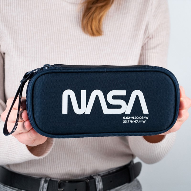 Пенал шкільний Kite NASA 21x8.5x4.5 см Синій (NS25-662) - зображення 6