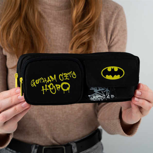 Пенал шкільний Kite DC Batman 8х21х7 см Чорний (DC25-2701) - зображення 7
