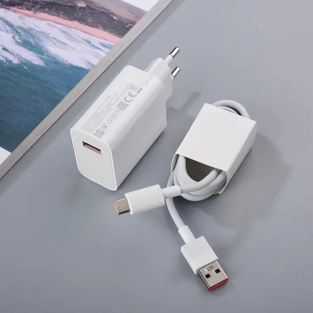 Сетевое зарядное устройство 33W с кабелем Type-C с быстрой зарядкой 9168 - изображение 6