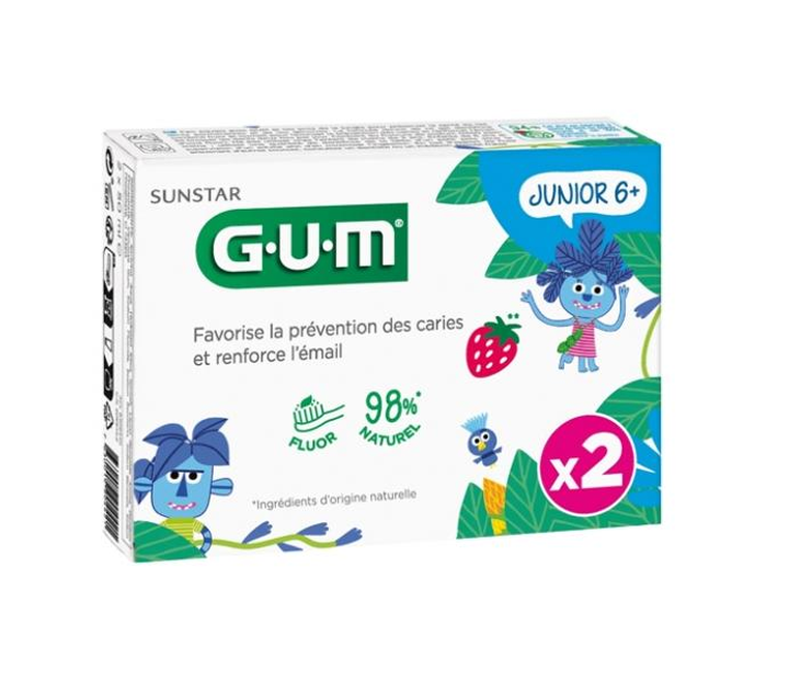 Зубная паста-гель GUM JUNIOR для детей от 6 лет двойная упаковка 2х50 мл - изображение 1