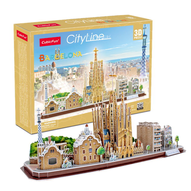 Конструктор 3D Cubic Fun City line Barcelona MC 256H - Фото 1 Конструктор 3D Cubic Fun City line Barcelona MC 256H - изображение 1