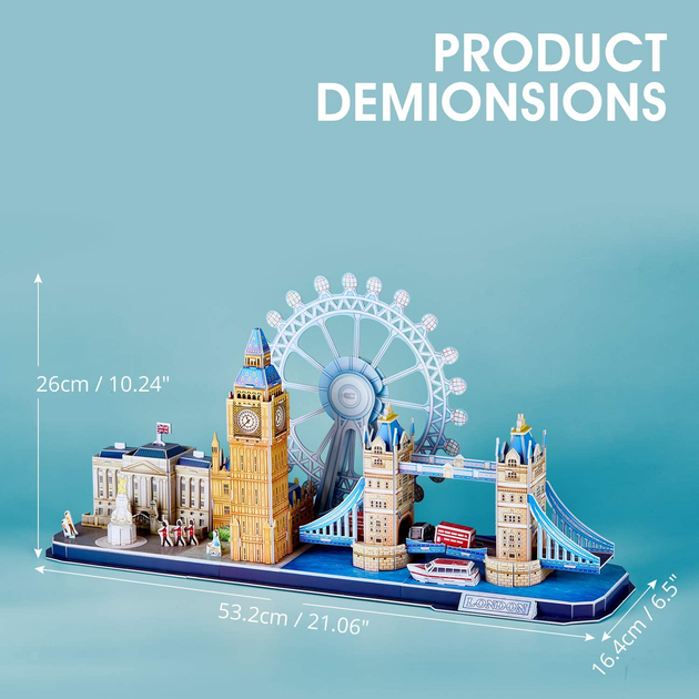 Конструктор 3D CubicFun CityLine London (MC 253h) - Фото 2 Конструктор 3D CubicFun CityLine London (MC 253h) - зображення 2