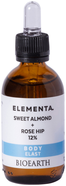 Сыворотка-концентрат от растяжек и эластичности тела Bioearth Elementa Body Sweet Almond + Rose Hip 12% 50 мл (8029182011644) 