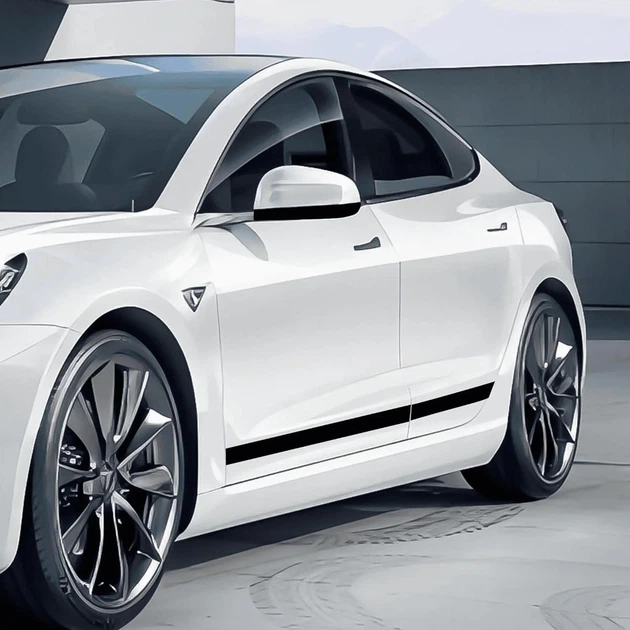 Виниловые полоски для авто Спортивные Черные Глянцевые Рулончик LUXON «Stick Line» Gloss 7 мм х 5 м (869) - изображение 2