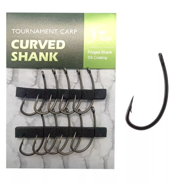 Гачок BKK Curved Shank 8 10 шт./уп. (1102-A-BC-0230) - зображення 2