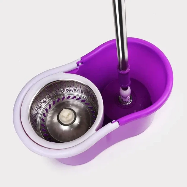 Набор для уборки турбо швабра и ведро с отжимом Spin MOP 360 (31901IM467) - Фото 4 Набор для уборки турбо швабра и ведро с отжимом Spin MOP 360 (31901IM467) - изображение 4