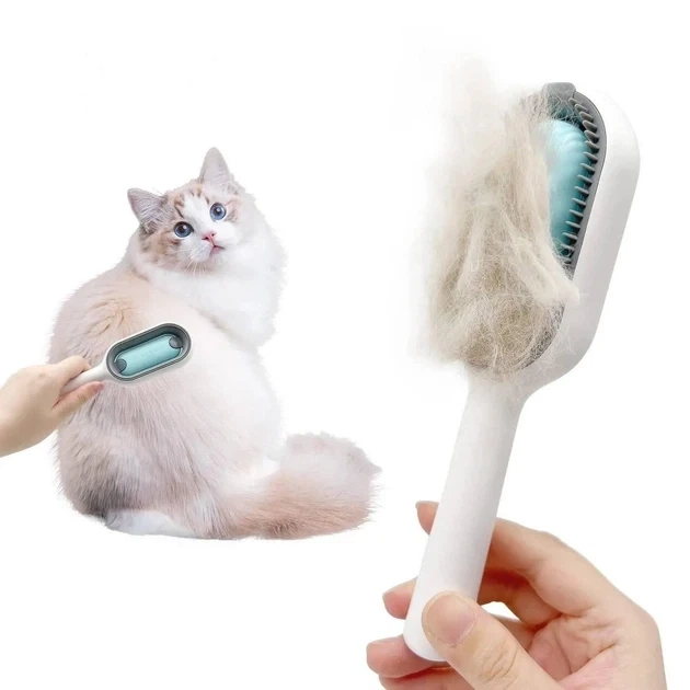 Щетка для сухого и влажного вычесывания собак и котов Pet Gravity 4в1 Pet Grooming Comb Зеленый (31901IM437) - Фото 2 Щетка для сухого и влажного вычесывания собак и котов Pet Gravity 4в1 Pet Grooming Comb Зеленый (31901IM437) - изображение 2