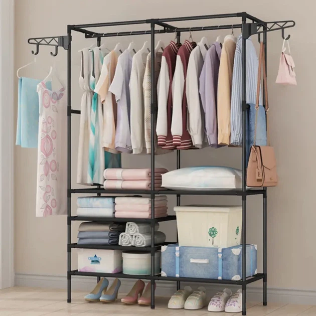 Вешалка стойка для одежды 160x112x46см Simple Coat Rack Double Row (51901CS534) - Фото 4 Вешалка стойка для одежды 160x112x46см Simple Coat Rack Double Row (51901CS534) - изображение 4
