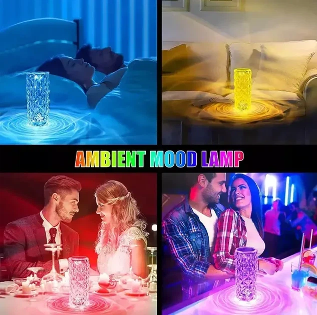 Ночник Crystal Rose Ambience 16-цветов RGB 19.5 см (1775841317) - изображение 7