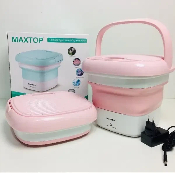 Пральна машина складана Maxtop 7399 переносна силіконова машинка Рожева (5712CS564) - Фото 4 Пральна машина складана Maxtop 7399 переносна силіконова машинка Рожева (5712CS564) - зображення 4