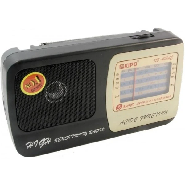 Радиоприёмник Kipo KB-408 AC мощный радио Black FM c usb питание от батарейки R20 или от сети (YU8SH9507) - изображение 5