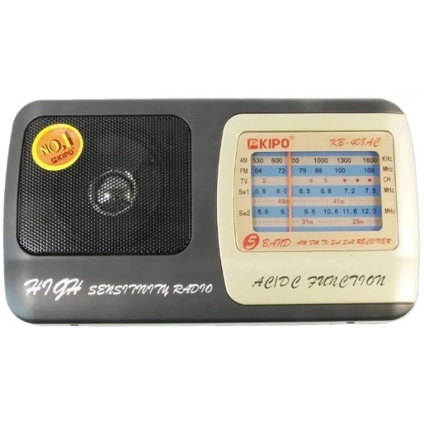 Радиоприёмник Kipo KB-408 AC мощный радио Black FM c usb питание от батарейки R20 или от сети (YU8SH9507) - изображение 8