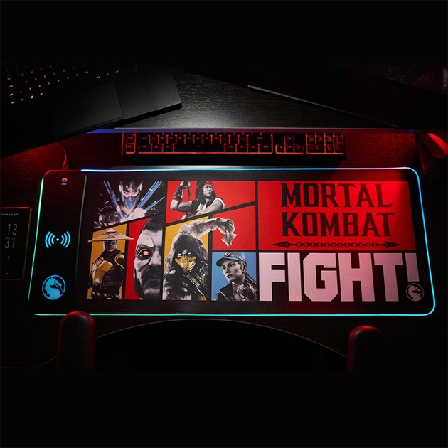 Podkładka gamingowa Numskull z ładowarką bezprzewodową i podświetleniem RGB Mortal Kombat 30 x 80 cm (23MW9Y) (5056280461500) - obraz 8