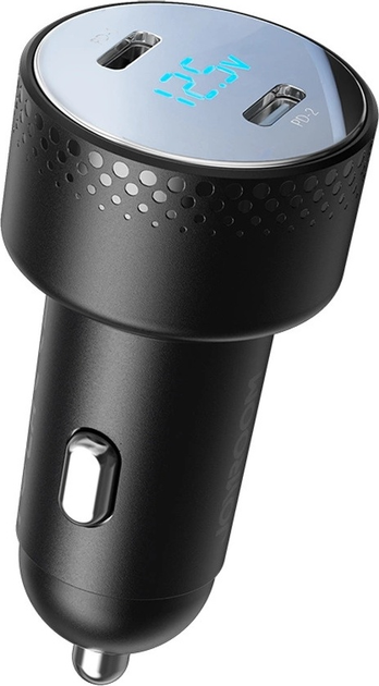 Ładowarka samochodowa JOYROOM JR-CCD02 70 W 2 x USB-C Black (6956116776855) - obraz 4
